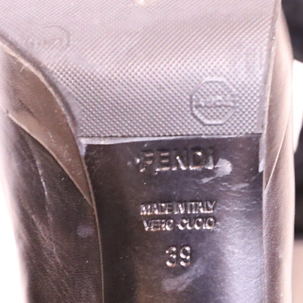 Fendi Suede/Leather Smocked Triangle Heel Boots - Picture 2 of 8